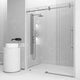 Chrome frameless sliding shower door with clear tempered glass, 56-60 in. width