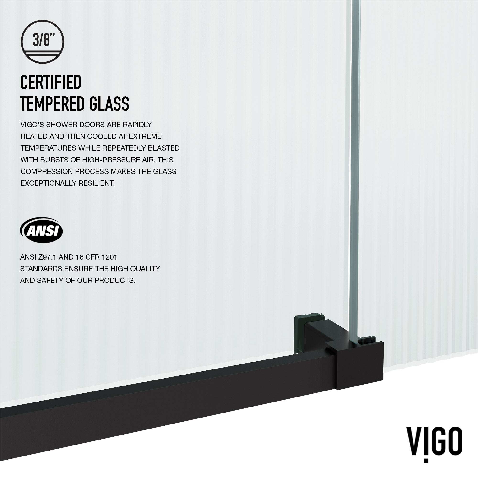 Elan E-Class – 56 to 60 in. W X 66 in. H Frameless Sliding Tub