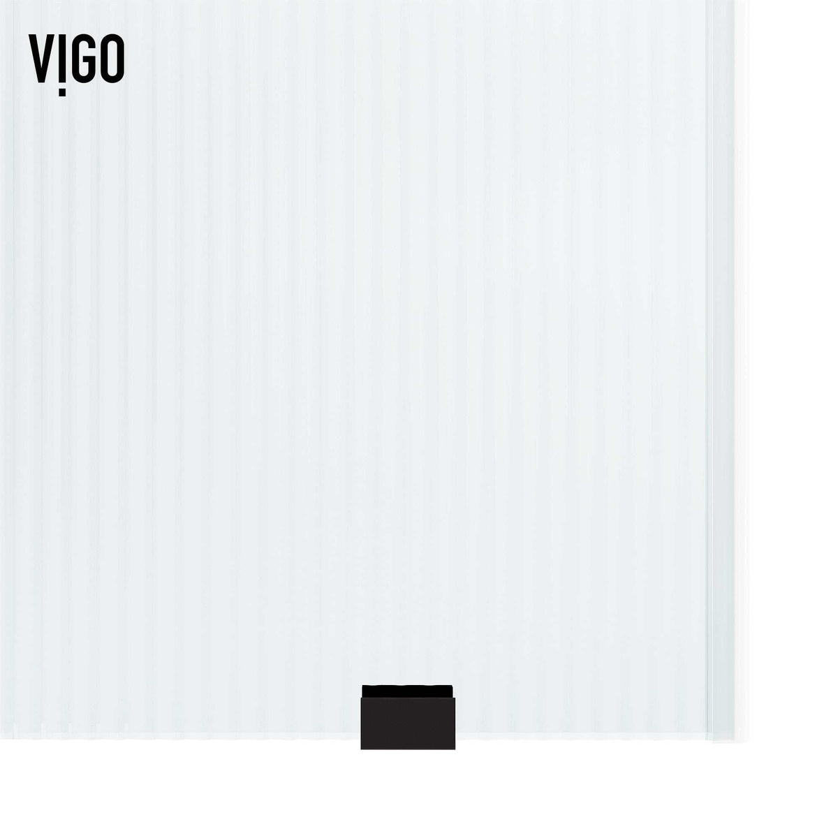 Frameless tub door with fluted glass, matte black finish, right installation, 66 in. height