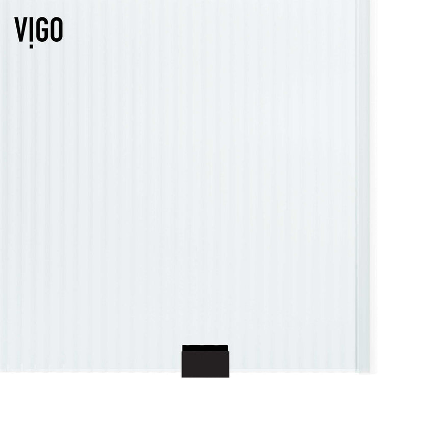 Frameless tub door with fluted glass, matte black finish, right installation, 66 in. height