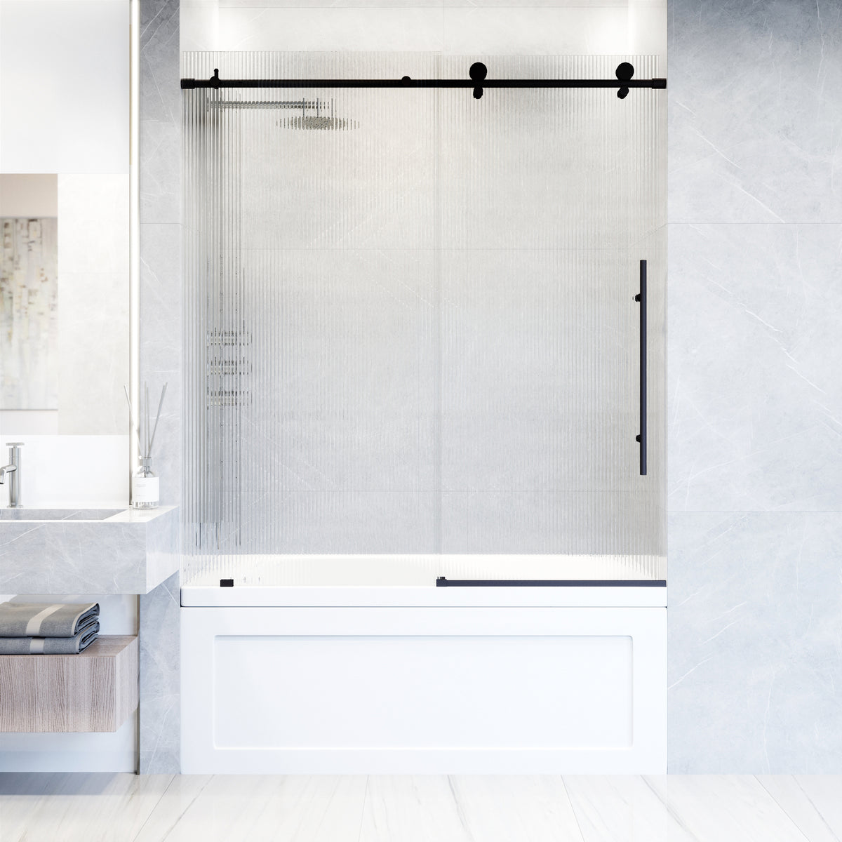 Elan E-Class Frameless Sliding Tub Door