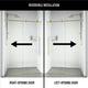 Elan E-Class 56 to 60 in. W X 76 in. H Frameless Sliding Shower Door 3/8