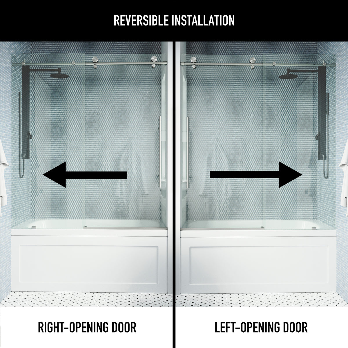 Elan E-Class Frameless Sliding Tub Door