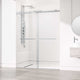 Chrome frameless sliding shower door with tempered clear glass, 56-60 in. adjustable width
