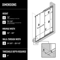 Houston Frameless Sliding Shower Door