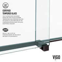 Houston 56-60 in. W x 66 in. H Frameless Sliding Tub Door in Matte Black with 3/8 in. (10mm) Clear Glass and Meridian 4-Piece Bath Hardware Set