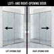 Paloma Center Opening Double Sliding Doors with Two Fixed Panels