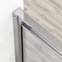 Paloma 56 to 60 in. W x 74 in. H Semi-Frameless Double-Sliding Shower Door and Satro 3-Piece Bath Hardware Set in Chrome