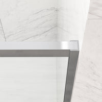 Paloma 56 to 60 in. W x 74 in. H Semi-Frameless Double-Sliding Shower Door and Satro 3-Piece Bath Hardware Set in Chrome