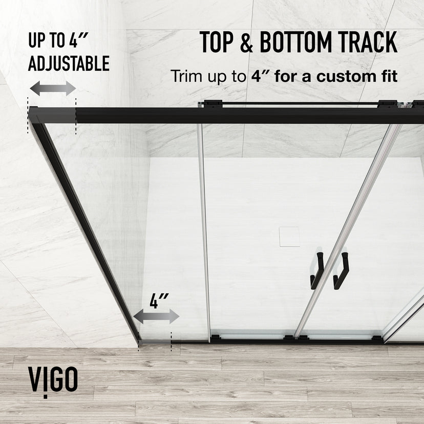 Paloma Center Opening Double Sliding Doors with Two Fixed Panels