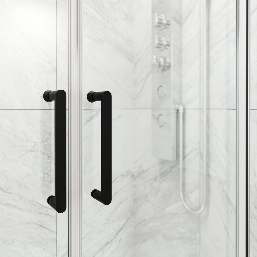 Paloma Center Opening Double Sliding Doors with Two Fixed Panels