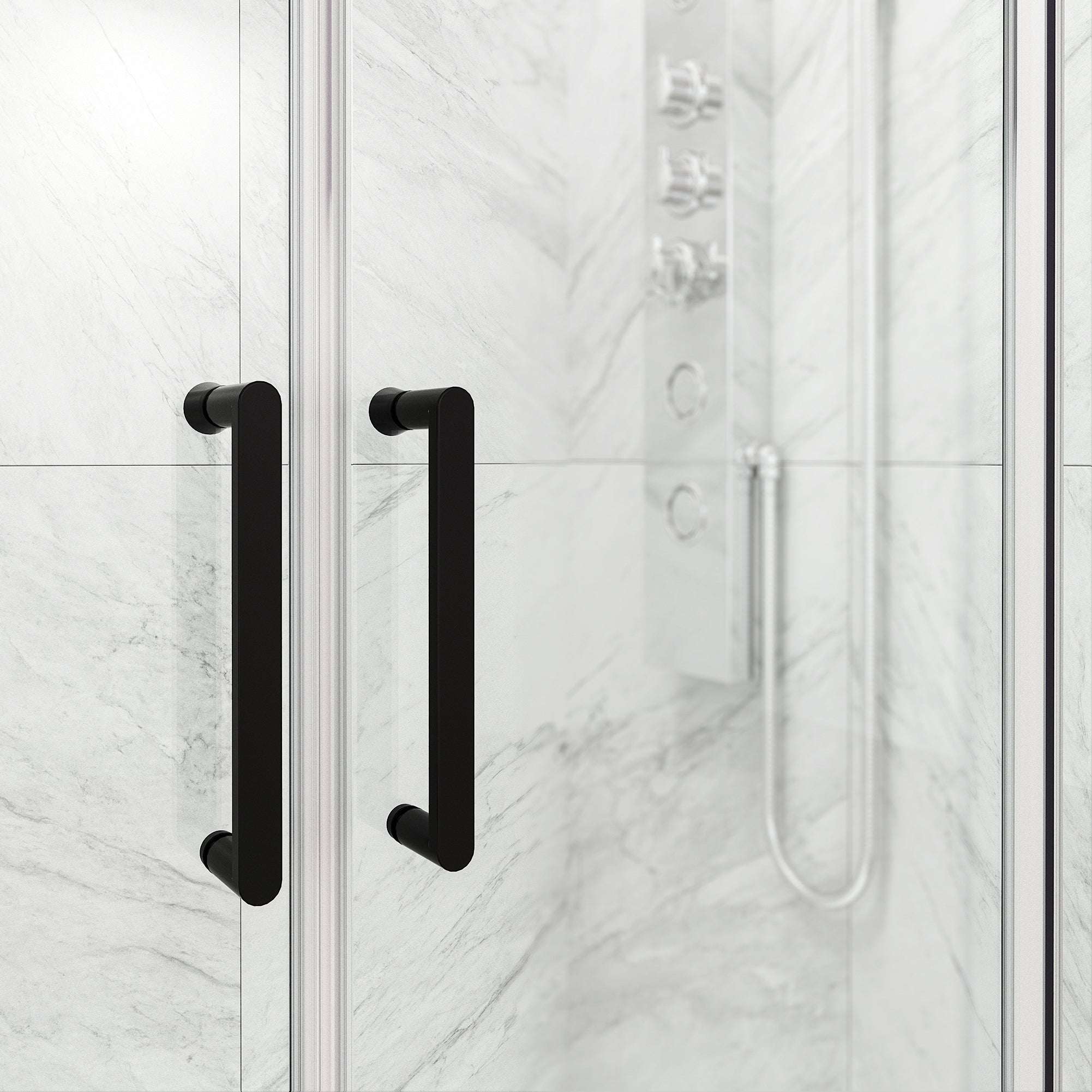 Paloma – 56 to 60 in. W X 74 in. H Frameless Sliding Shower Door