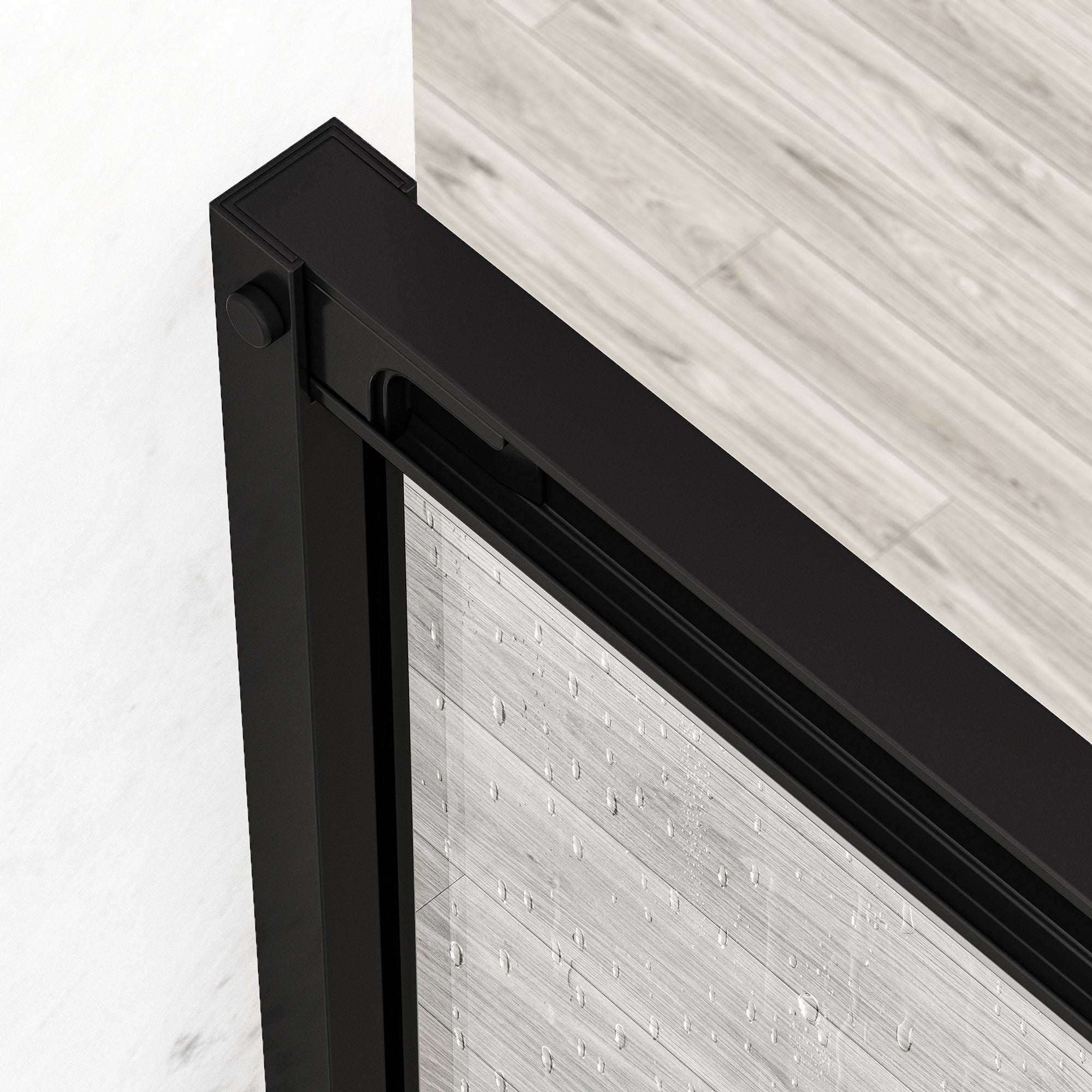 Paloma Center Opening Double Sliding Doors with Two Fixed Panels