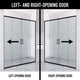 Paloma Center Opening Double Sliding Doors with Two Fixed Panels