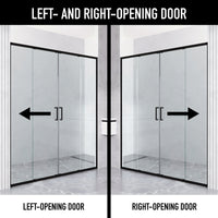Paloma Center Opening Double Sliding Doors with Two Fixed Panels