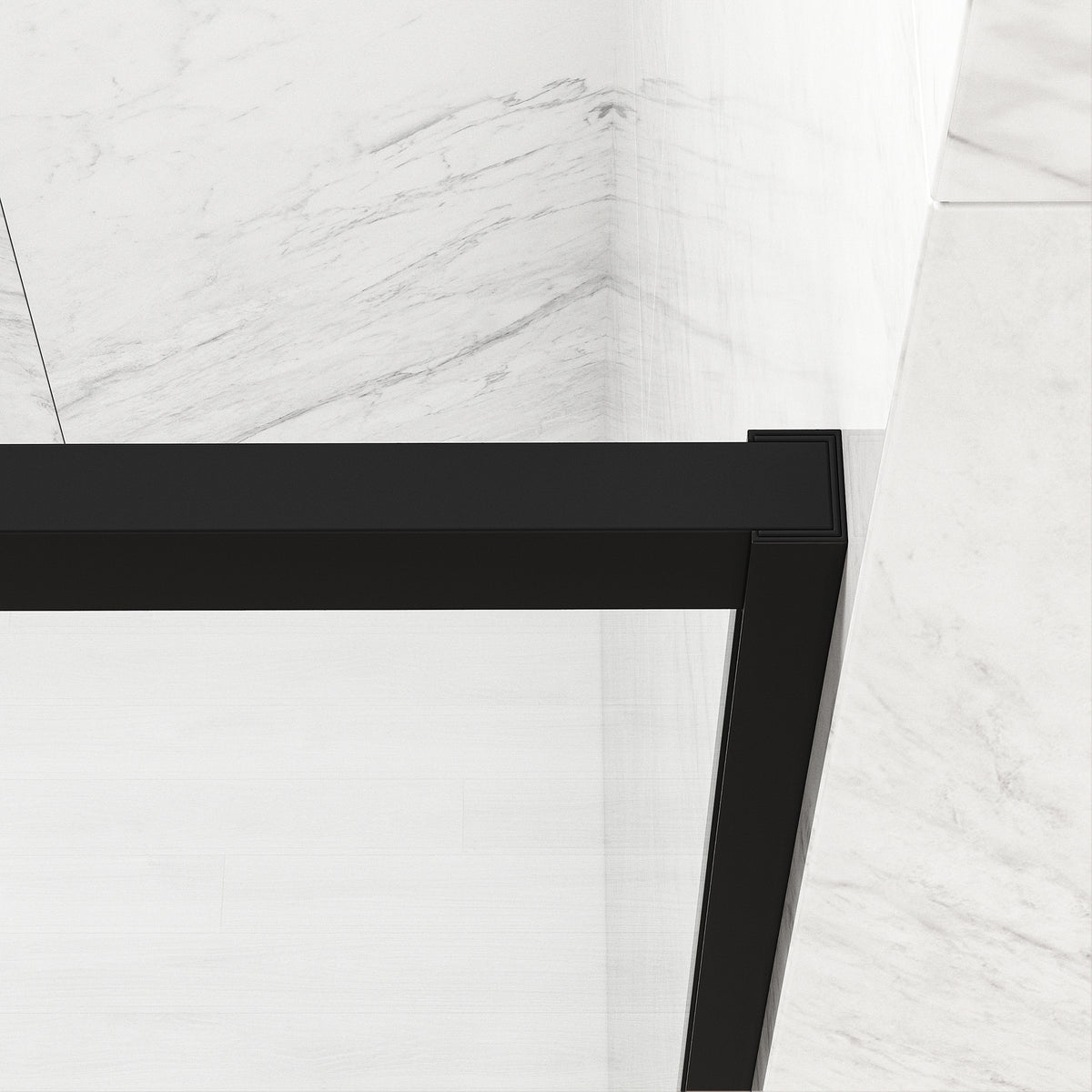 Paloma 56 to 60 in. W x 74 in. H Semi-Frameless Double-Sliding Shower Door and Elan 24 in. Linear Shower Drain in Matte Black
