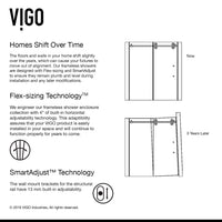 Elan 56-60 in. W x 66 in. H Frameless Sliding Tub Door in Chrome with 3/8 in. (10mm) Clear Glass and Cass 3-Piece Bath Hardware Set