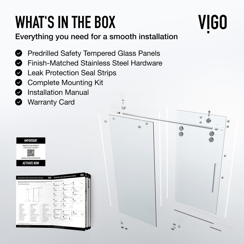 Elan 56-60 in. W x 66 in. H Frameless Sliding Tub Door in Chrome with 3/8 in. (10mm) Clear Glass and Cass 3-Piece Bath Hardware Set