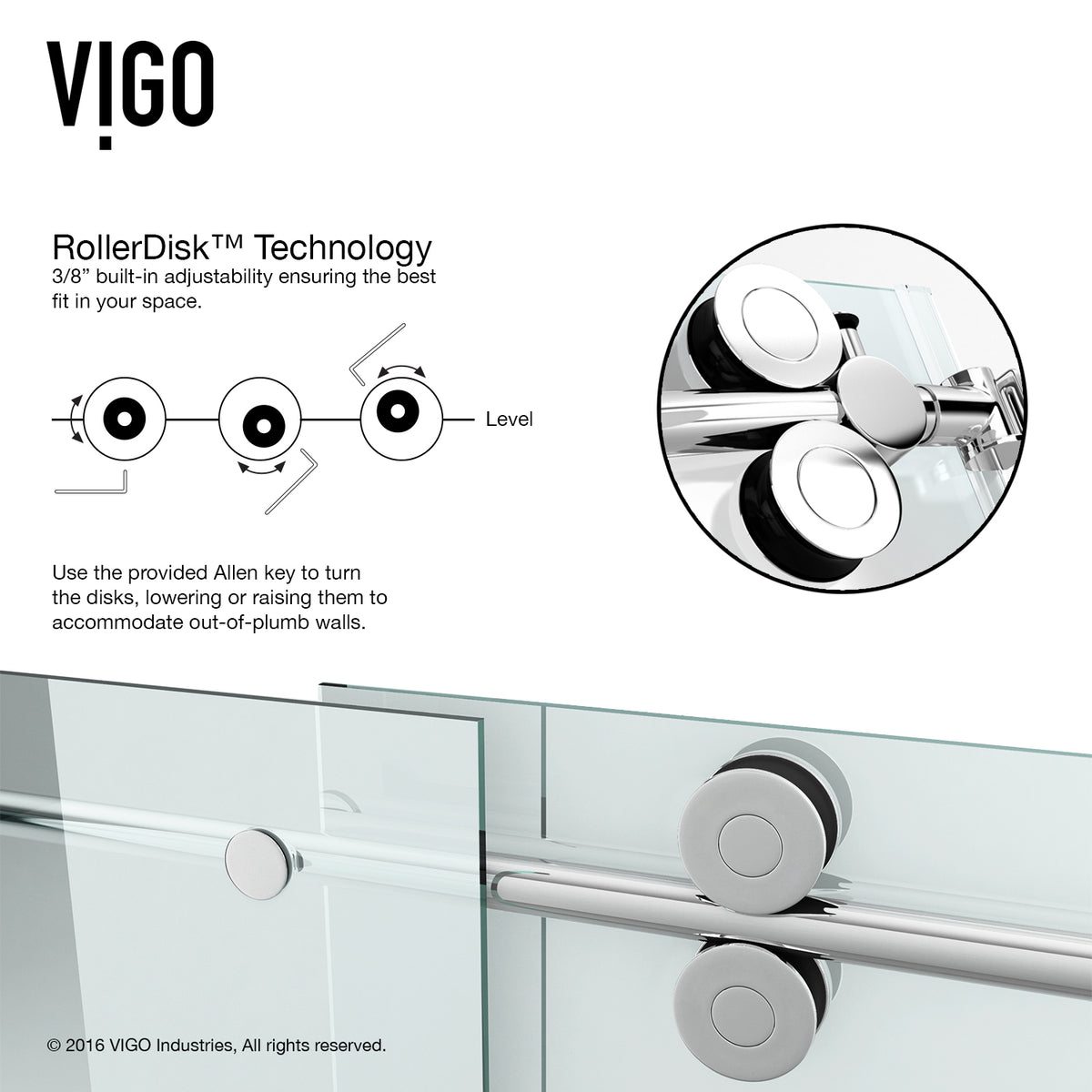 Elan 56-60 in. W x 66 in. H Frameless Sliding Tub Door in Chrome with 3/8 in. (10mm) Clear Glass and Cass 4-Piece Bath Hardware Set