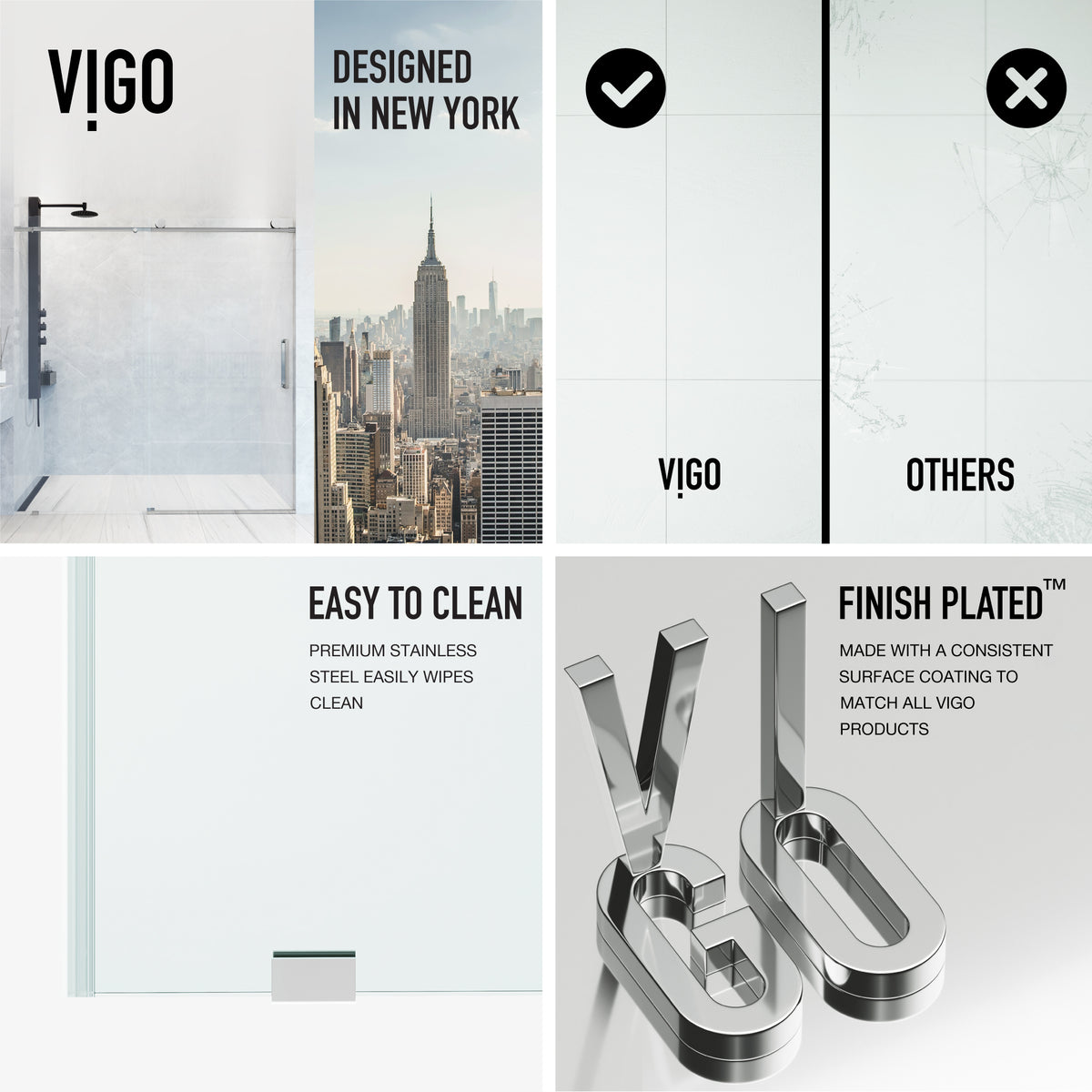 Elan VMotion™ Frameless Sliding Shower Door