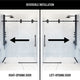 Elan 56 to 60 in. W X 74 in. H Frameless Sliding Shower Door 3/8
