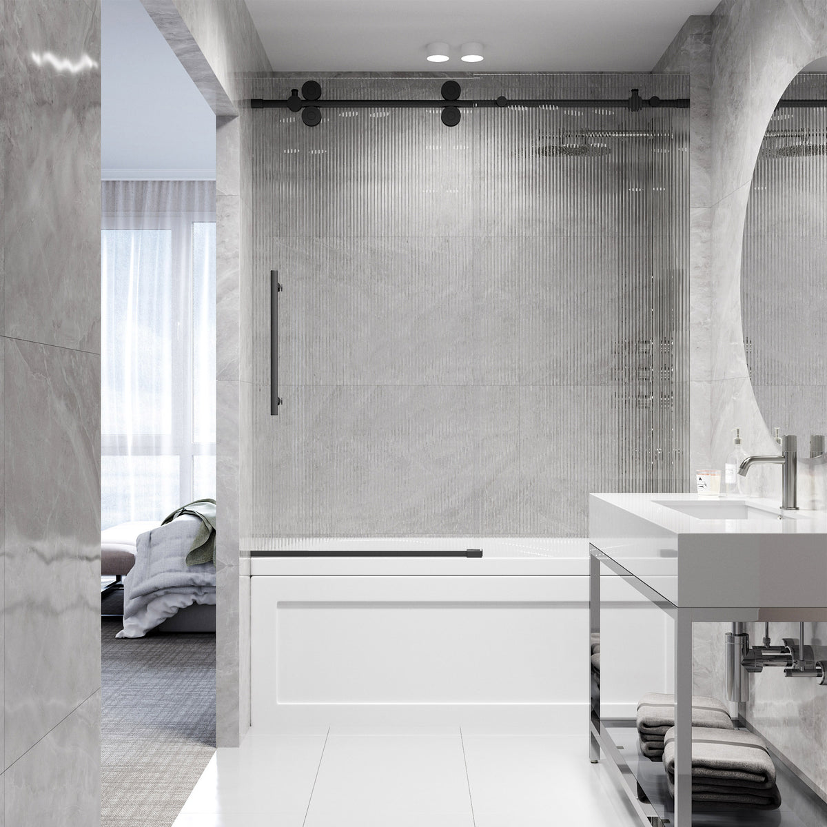 Elan Sliding Frameless Tub Door