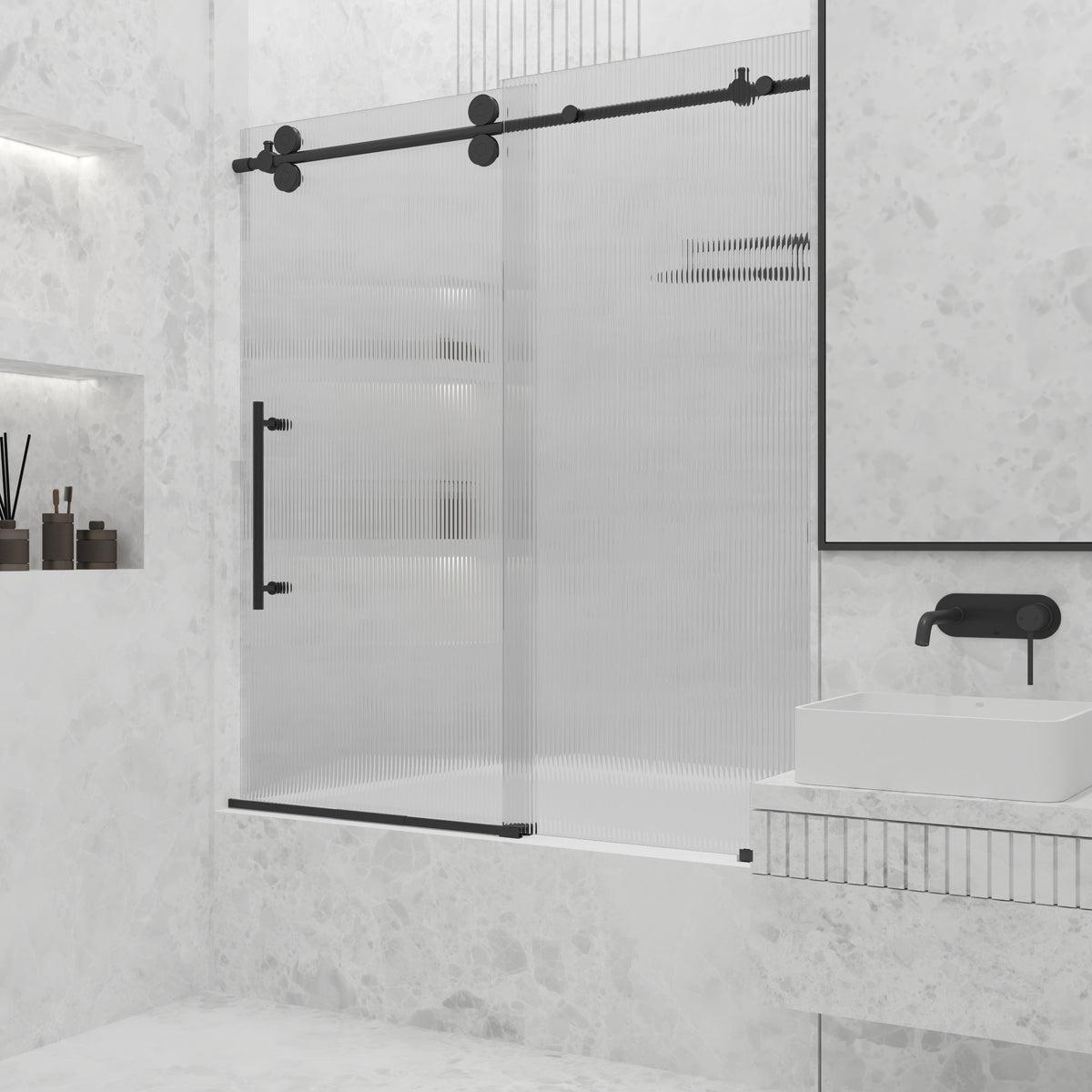 Elan Sliding Frameless Tub Door