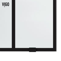 Elan 56 to 60 in. W x 74 in. H Frameless Sliding Shower Door and Elan 24 in. Linear Shower Drain in Matte Black