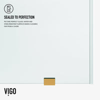 Elan 56-60 in. W x 66 in. H Frameless Sliding Tub Door in Matte Brushed Gold with 3/8 in. (10mm) ProtecGlass and Cass 3-Piece Bath Hardware Set