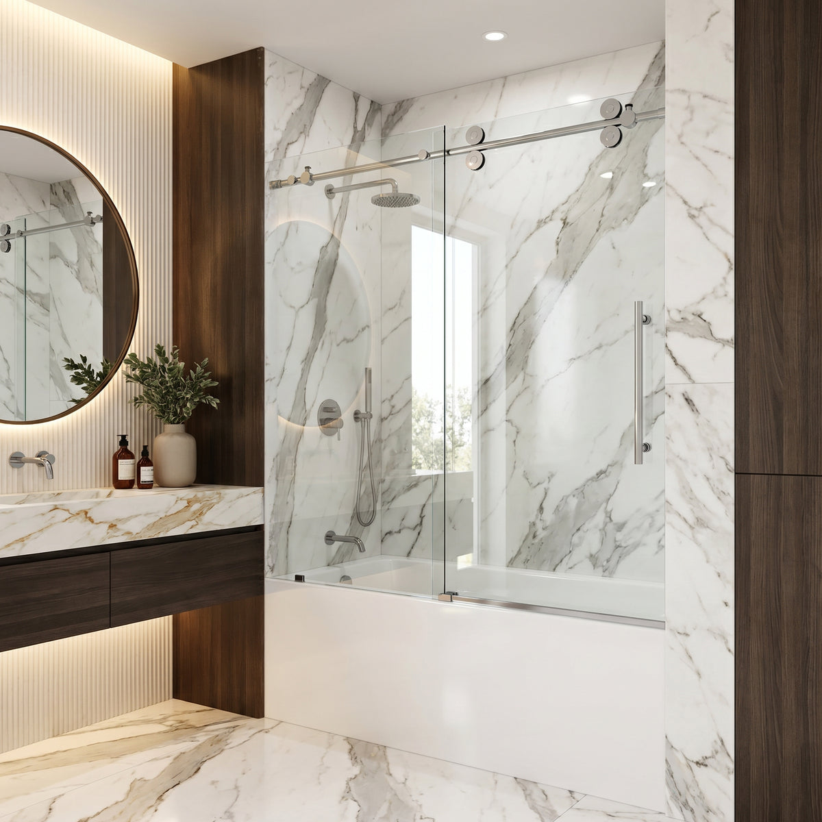 Elan Sliding Frameless Tub Door