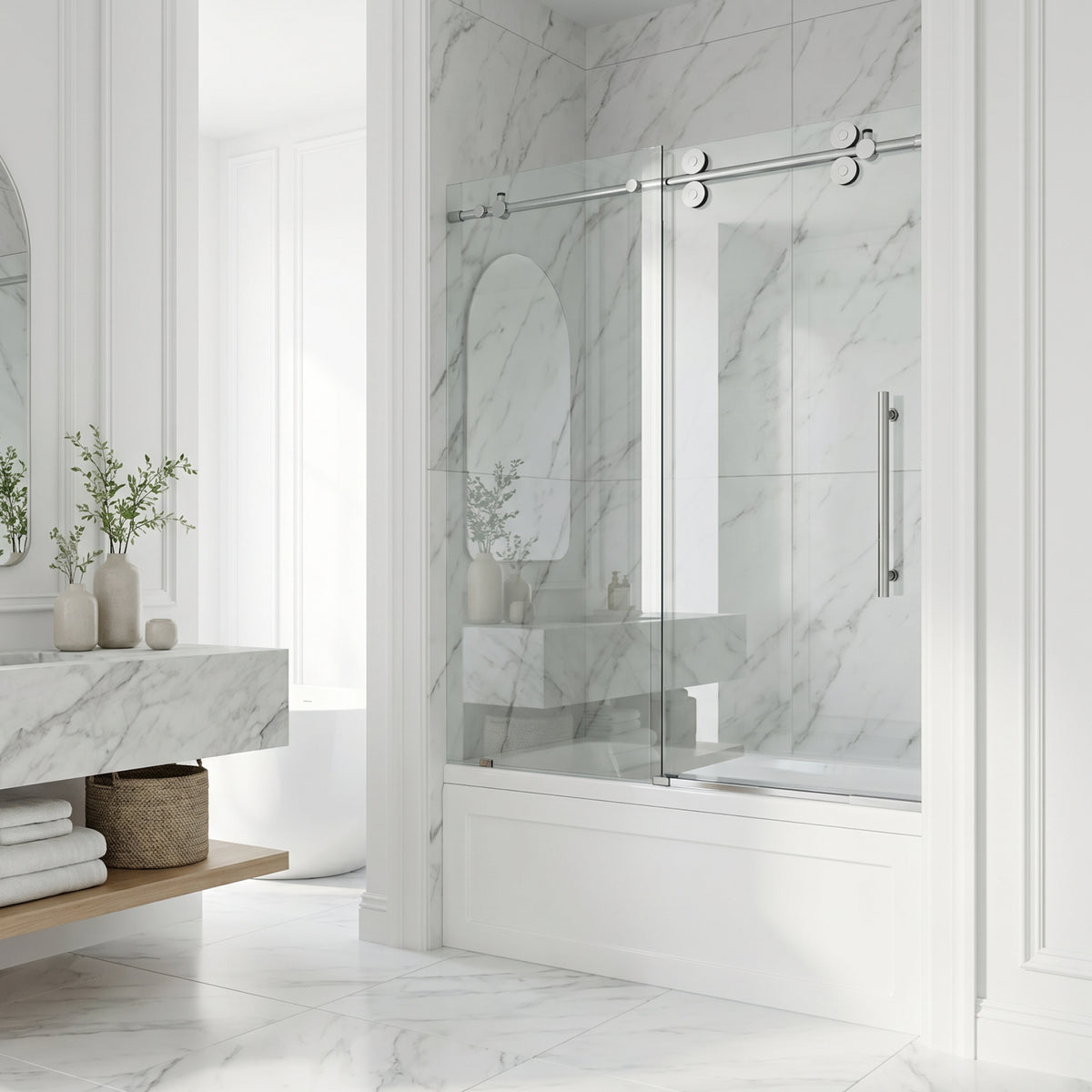 Elan Sliding Frameless Tub Door
