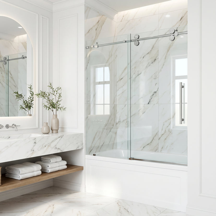 Elan Sliding Frameless Tub Door