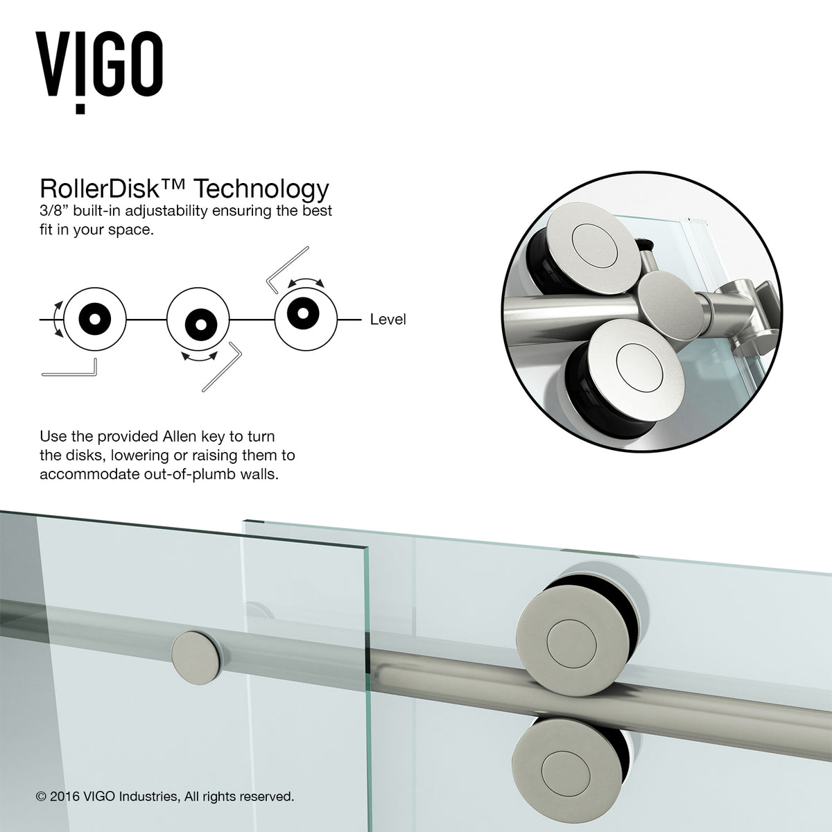 Elan Sliding Frameless Tub Door