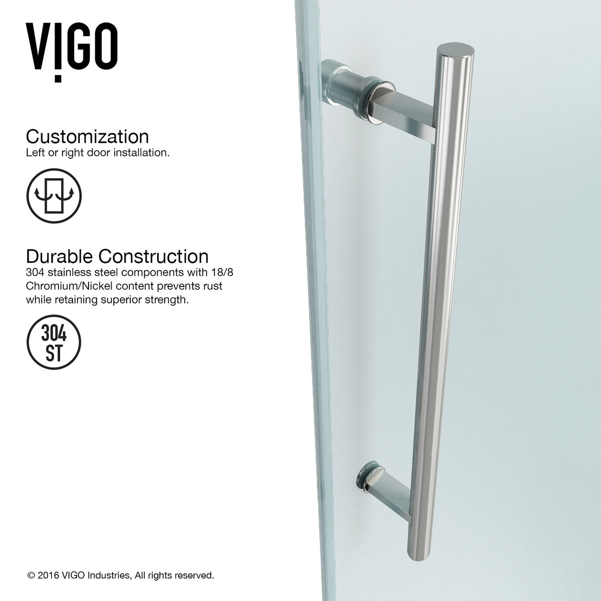 Elan Sliding Frameless Tub Door