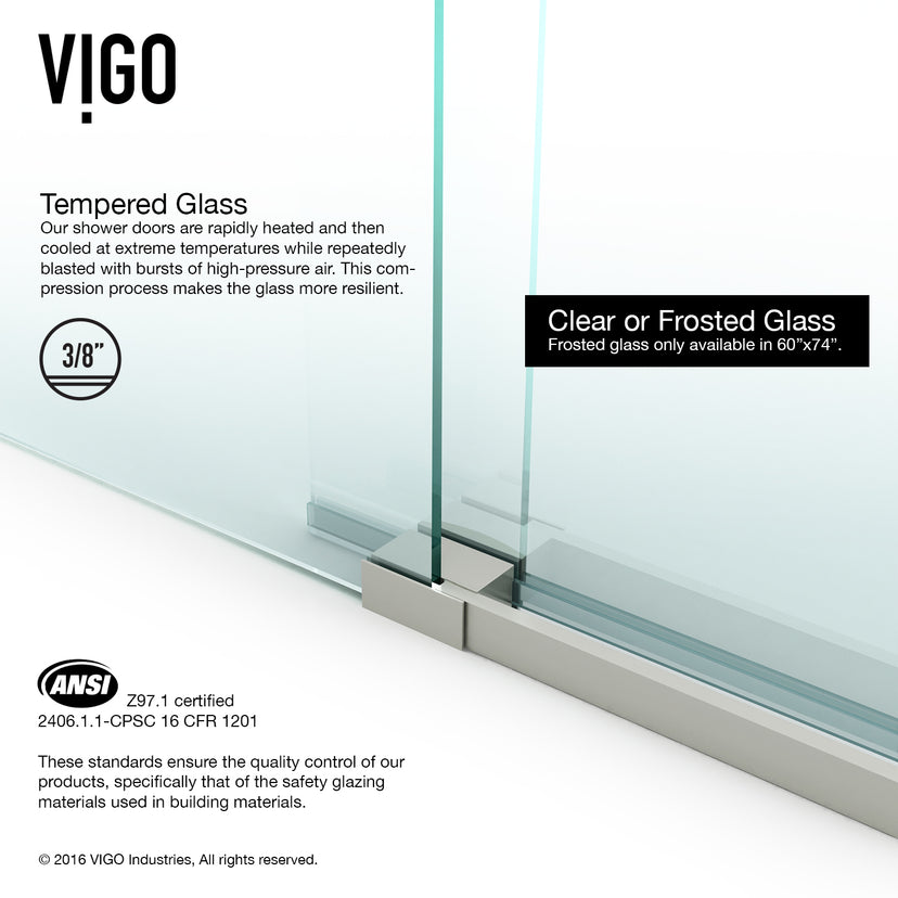 Elan Sliding Frameless Tub Door