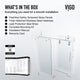 Elan 56 to 60 in. W X 74 in. H Frameless Sliding Shower Door 3/8