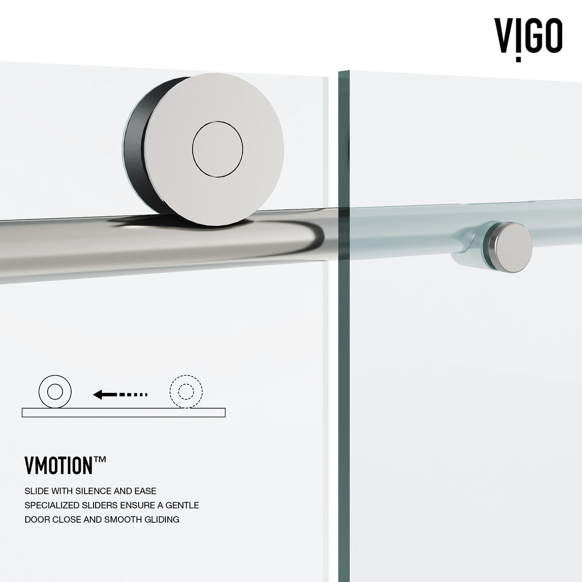 Elan 56 to 60 in. W X 76 in. H Frameless Sliding Shower Door 3/8" Clear Glass in Stainless Steel with Elan 4 in. Square Shower Drain in Brushed Nickel