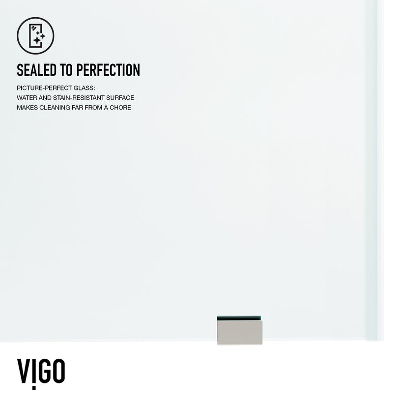 Elan 56 to 60 in. W X 76 in. H Frameless Sliding Shower Door 3/8" Clear Glass in Stainless Steel with Elan 4 in. Square Shower Drain in Brushed Nickel