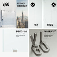 Elan 56 to 60 in. W X 76 in. H Frameless Sliding Shower Door 3/8" Clear Glass in Stainless Steel with Elan 4 in. Square Shower Drain in Brushed Nickel