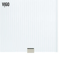 Modern sliding tub door with fluted glass and stainless steel finish