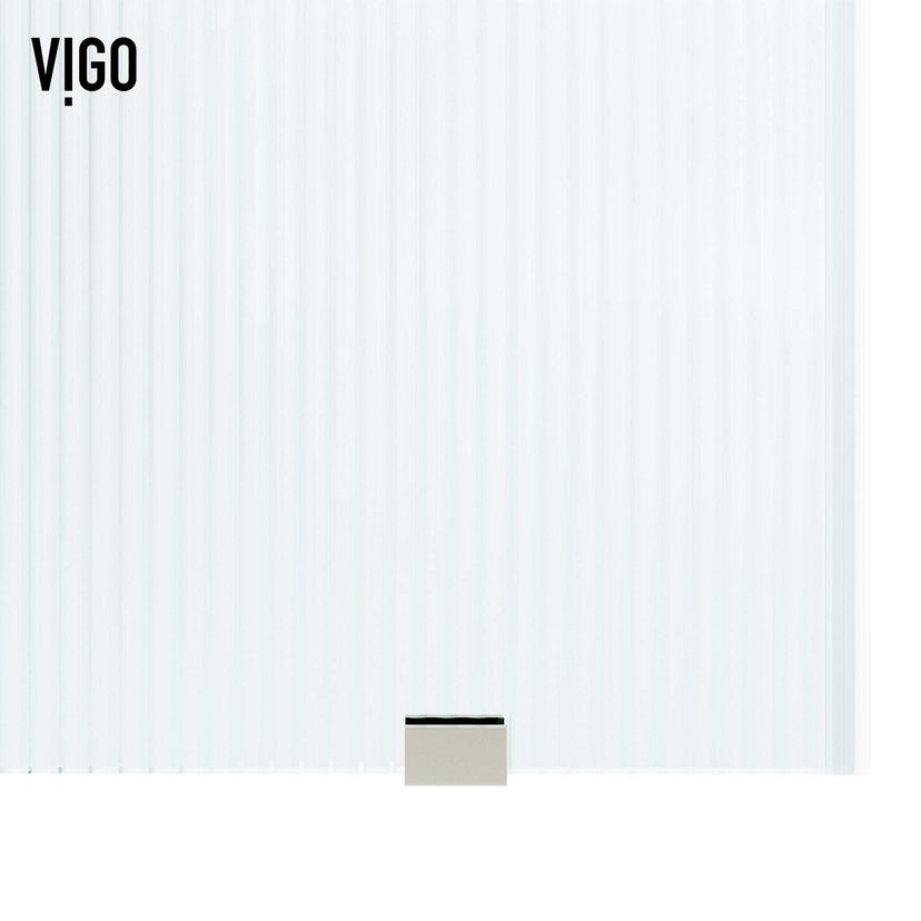 Modern sliding tub door with fluted glass and stainless steel finish