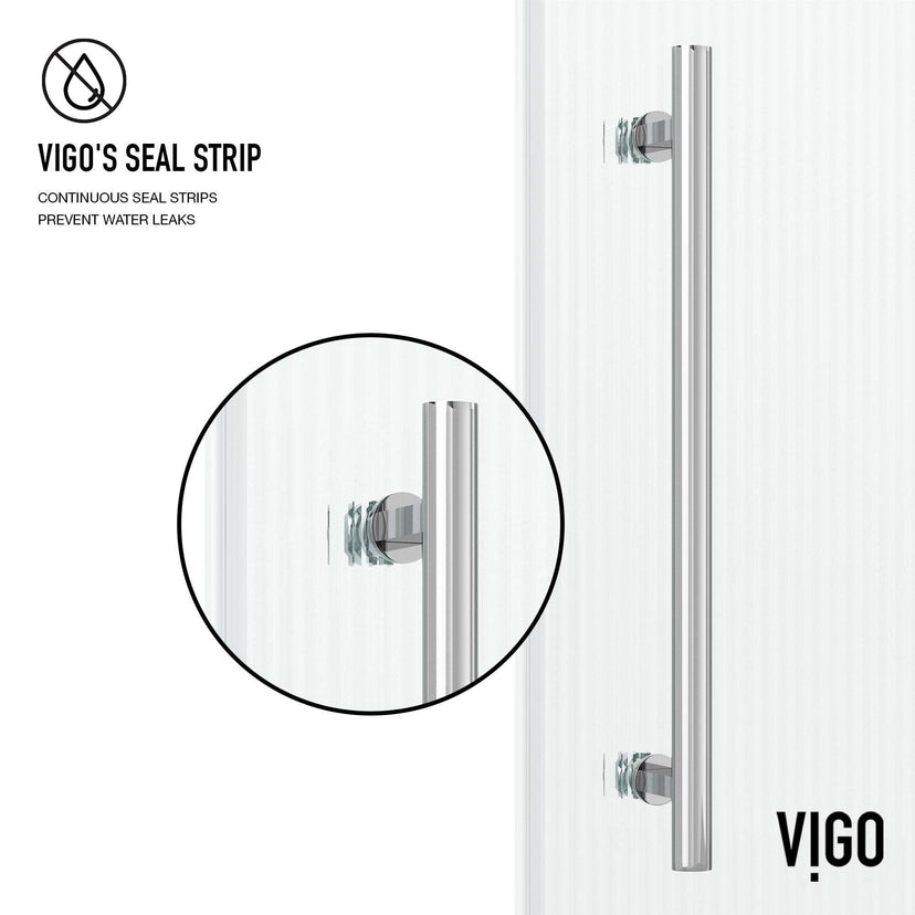 Sliding tub door with fluted glass and stainless steel frame finish