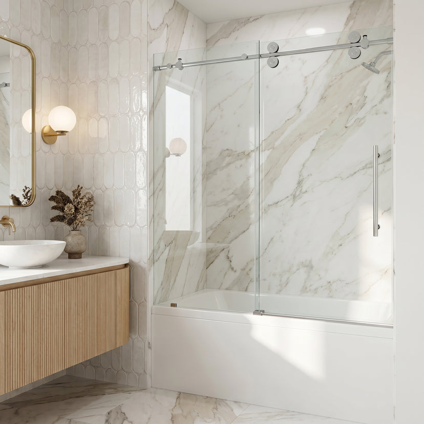 Elan Sliding Frameless Tub Door