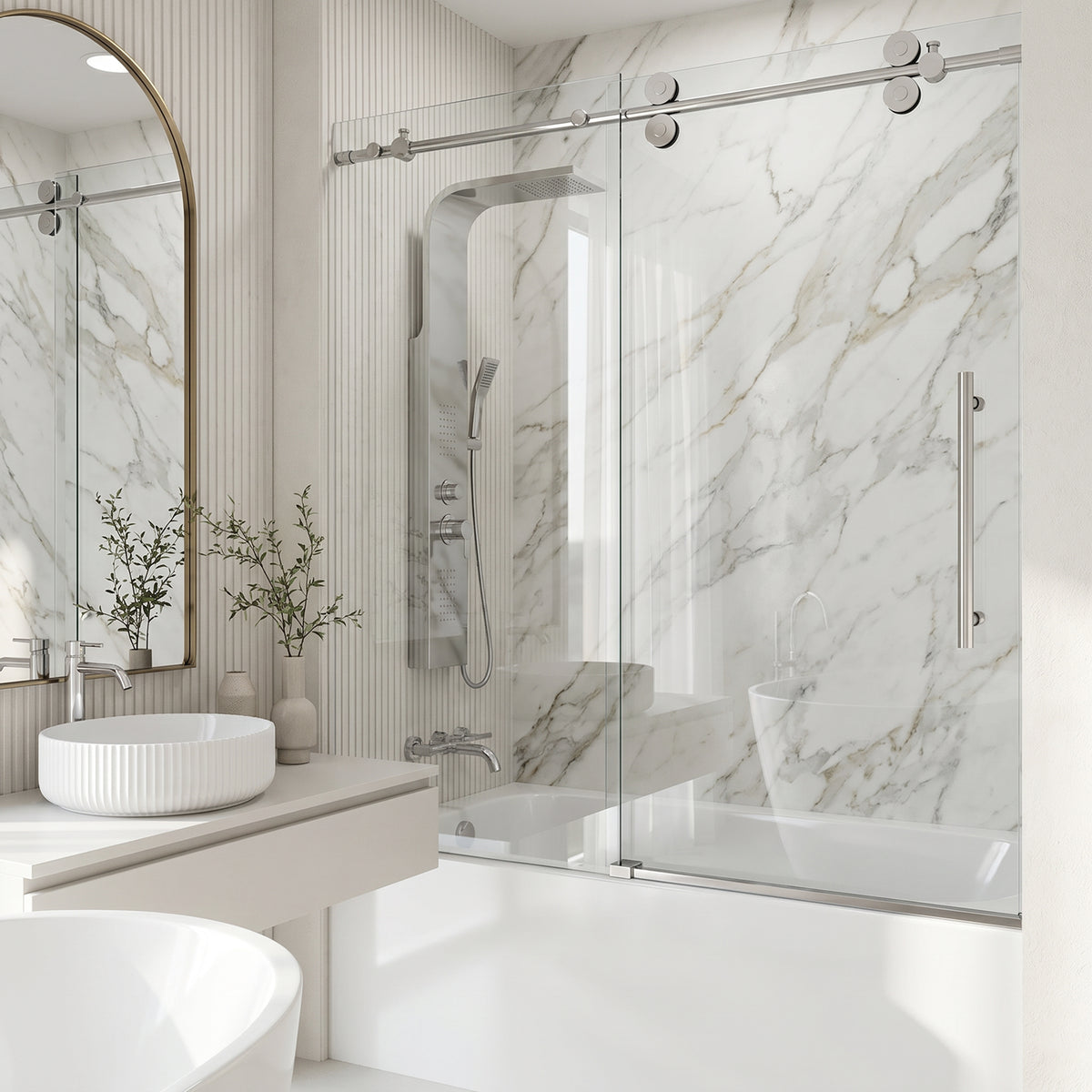 Elan Sliding Frameless Tub Door