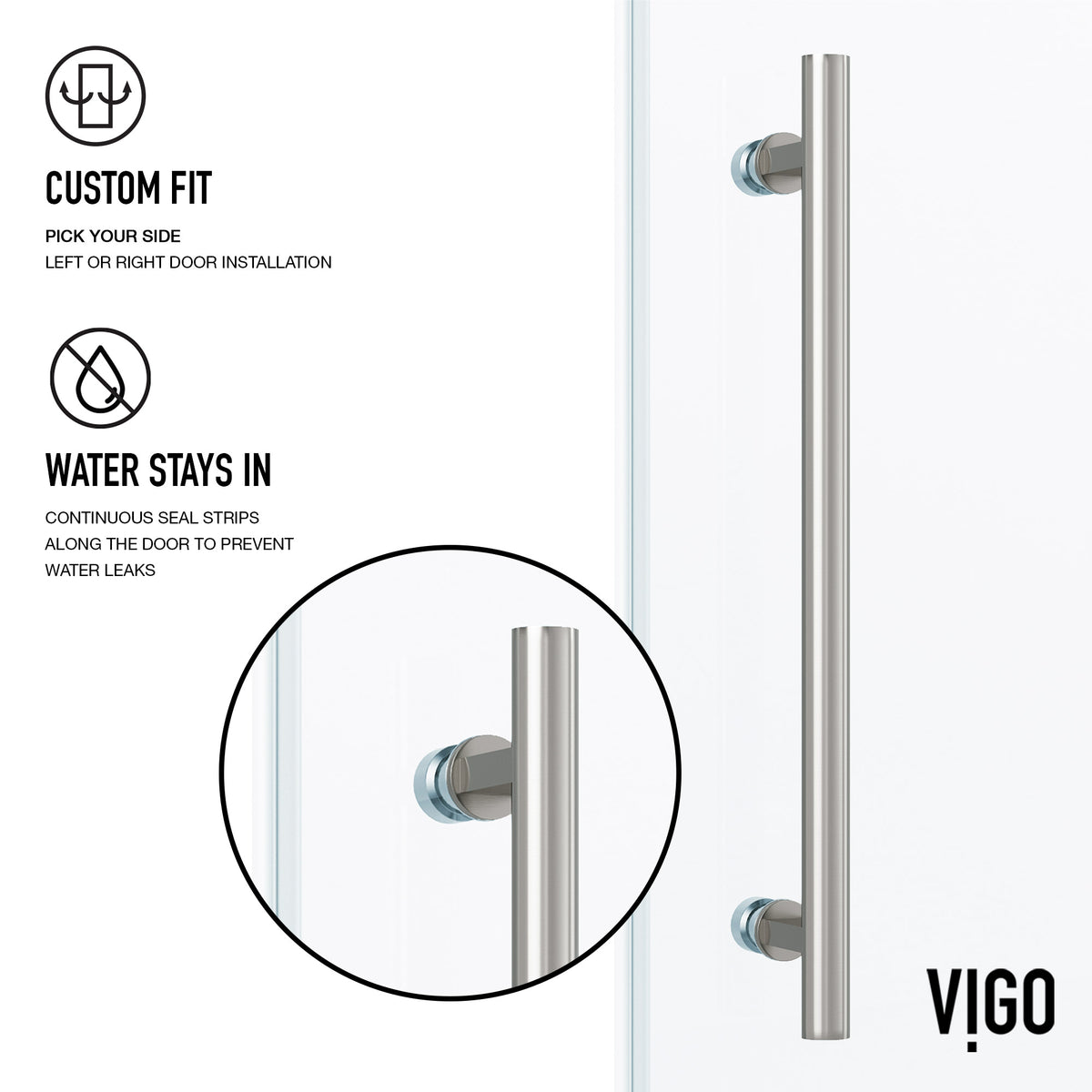 Elan Sliding Frameless Tub Door