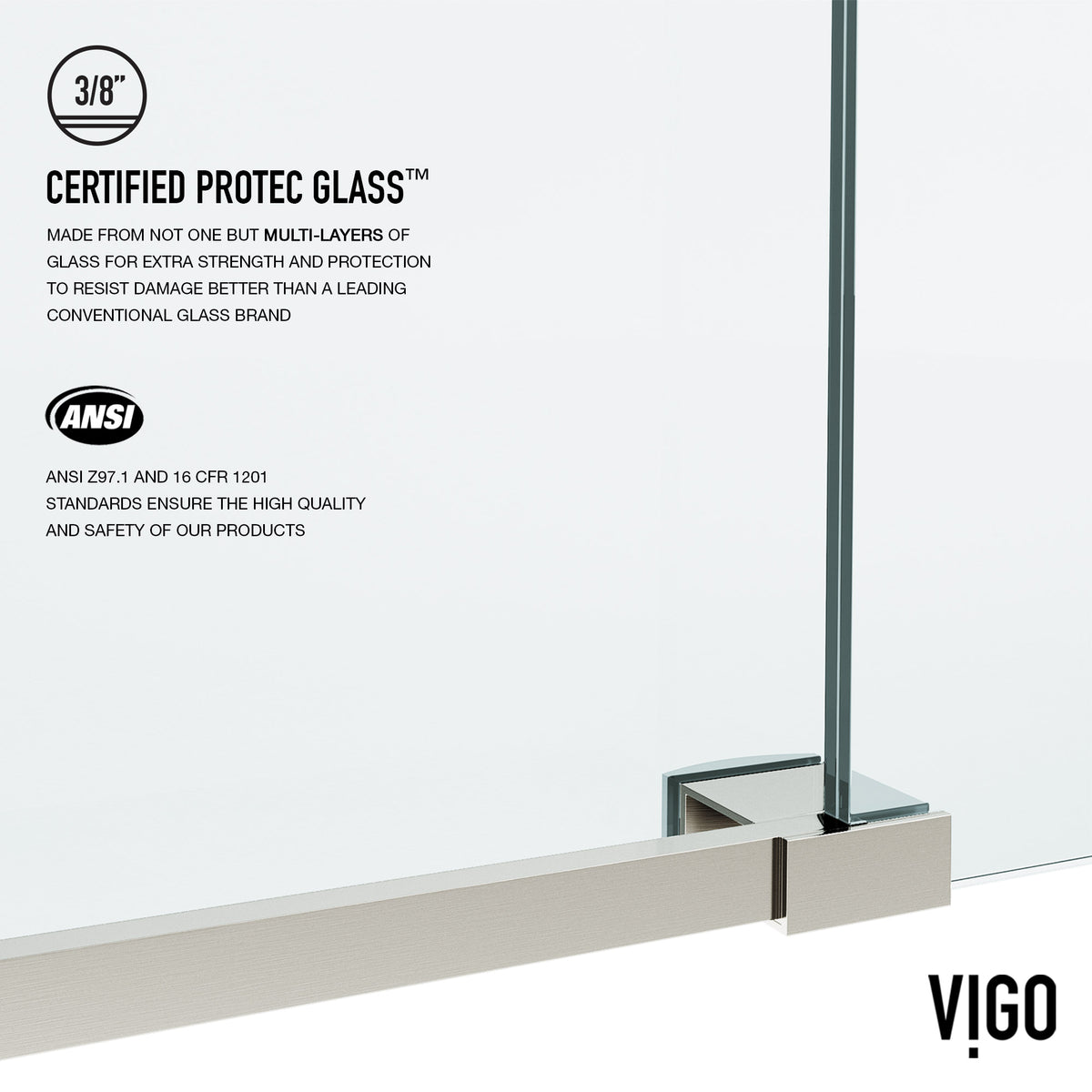 Elan Sliding Frameless Tub Door