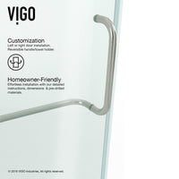 Pirouette 30 to 36 in. W x 72 in. H Frameless Pivot Shower Door and Meridian 4-Piece Bath Hardware Set in Brushed Nickel