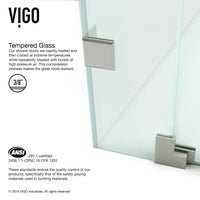 Pirouette 30 to 36 in. W x 72 in. H Frameless Pivot Shower Door and Meridian 4-Piece Bath Hardware Set in Brushed Nickel