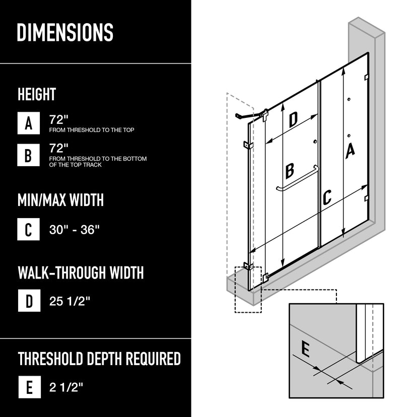 Pirouette Frameless Pivot Shower Door