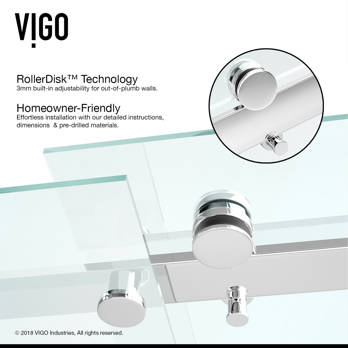 Luca 56-60 in. W x 58 in. H Frameless Sliding Tub Door in Chrome with 3/8 in. (10mm) Clear Glass and Cass 4-Piece Bath Hardware Set